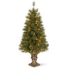 Christmas Central 4" Pre-Lit Atlanta Spruce Artificial Christmas Entrance Tree - Clear Lights