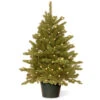 Christmas Central 3' Pre-lit Potted Hampton Spruce Artificial Christmas Tree, Clear Lights