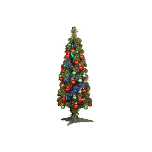 Christmas Central 3' Pre-lit Fiber Optic Fireworks Artificial Christmas Tree With Ball Ornaments, Multi Lights 1 Christmas Central 3' Pre-lit Fiber Optic Fireworks Artificial Christmas Tree With Ball Ornaments, Multi Lights