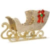 Christmas Central 38" Champagne Gold Santa's Sleigh Christmas Decor With LED Lights