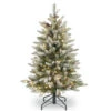 Christmas Central 4.5' Dunhill Fir Artificial Christmas Tree With Red Berries - Clear Lights