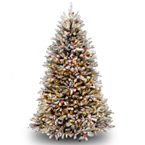 Christmas Central 6.5' Dunhill Fir Artificial Christmas Tree With Red Berries – Clear Lights 1 Christmas Central 6.5' Dunhill Fir Artificial Christmas Tree With Red Berries – Clear Lights