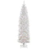 Christmas Central 7.5’ Pre-Lit White Kingswood Fir Slim Artificial Christmas Tree, White Lights