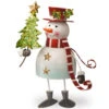 10" White Bobble Snowman Indoor Christmas Decor
