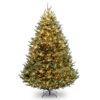 Christmas Central 9’ Pre-Lit Medium Natural Fraser Fir Artificial Christmas Tree, White Lights