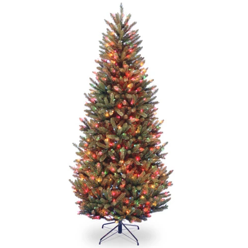 Christmas Central 7.5’ Pre-Lit Slim Natural Fraser Fir Artificial Christmas Tree, Multicolor Lights 1 Christmas Central 7.5’ Pre-Lit Slim Natural Fraser Fir Artificial Christmas Tree, Multicolor Lights