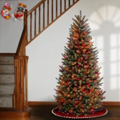 Christmas Central 9' Pre-Lit Slim Natural Fraser Fir Artificial Christmas Tree, Multicolor Lights 5 Christmas Central 9' Pre-Lit Slim Natural Fraser Fir Artificial Christmas Tree, Multicolor Lights -Christmas Decoration Store dnat naffslh1 90rlo 3 56918.1631810844