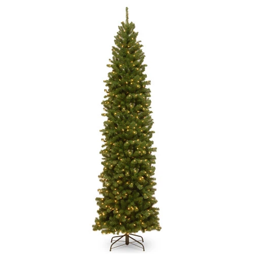 Christmas Central 9’ Pre-lit Slim North Valley Spruce Artificial Christmas Tree, Clear Lights 1 Christmas Central 9’ Pre-lit Slim North Valley Spruce Artificial Christmas Tree, Clear Lights