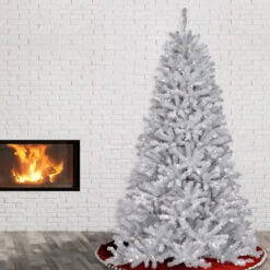 Christmas Central 7.5’ Pre-Lit White Slim North Valley Spruce Artificial Christmas Tree, Clear Lights 5 Christmas Central 7.5’ Pre-Lit White Slim North Valley Spruce Artificial Christmas Tree, Clear Lights -Christmas Decoration Store dnat nrvw7 302 75 3 55629.1631812344