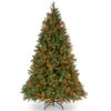 7.5’ Pre-Lit Downswept Fir Artificial Christmas Tree - Multi-Color Lights