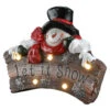 Christmas Central 18.5" Pre-Lit Snowman "Let It Snow" Christmas Wall Sign