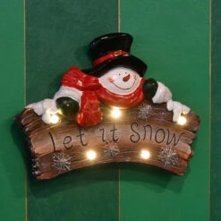 Christmas Central 18.5" Pre-Lit Snowman "Let It Snow" Christmas Wall Sign 5 Christmas Central 18.5" Pre-Lit Snowman "Let It Snow" Christmas Wall Sign -Christmas Decoration Store dnat pg11 181005 3 85311.1587645155
