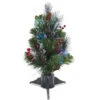 Christmas Central 18" Pre-Lit Full Crestwood Spruce Artificial Christmas Tree, Multicolor LED Lights