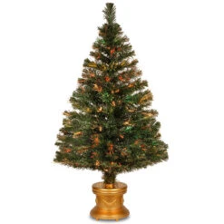 4’ X 26” Pre-Lit Medium Pine Artificial Christmas Tree - Multi-Color Lights - 31422920