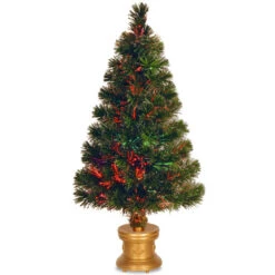 Christmas Central 32" Fireworks Evergreen Christmas Tree Tabletop Decoration