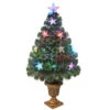 Christmas Central 3' Pre-Lit Potted Pine Medium Artificial Christmas Tree, Multicolor Lights