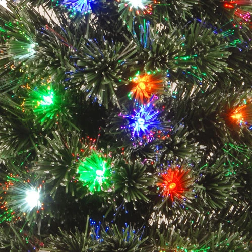 Christmas Central 3' Pre-lit Potted Fiber Optic Medium Artificial Christmas Tree, Multicolor Lights 2 Christmas Central 3' Pre-lit Potted Fiber Optic Medium Artificial Christmas Tree, Multicolor Lights - Image 2