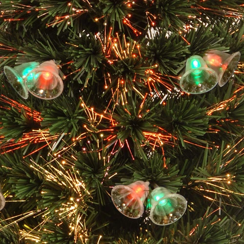 Christmas Central 3' Pre-lit Potted Double Bell Artificial Christmas Tree, Fiber Optic Lights 2 Christmas Central 3' Pre-lit Potted Double Bell Artificial Christmas Tree, Fiber Optic Lights - Image 2
