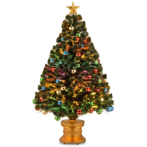4' Pre-Lit Medium Fiber-Optic Fireworks Ornamented Artificial Christmas Tree - Multicolor LED Lights 1 4' Pre-Lit Medium Fiber-Optic Fireworks Ornamented Artificial Christmas Tree - Multicolor LED Lights