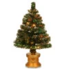 Christmas Central 2.5' Pre-Lit Potted Medium Artificial Christmas Tree, Multicolor LED Lights