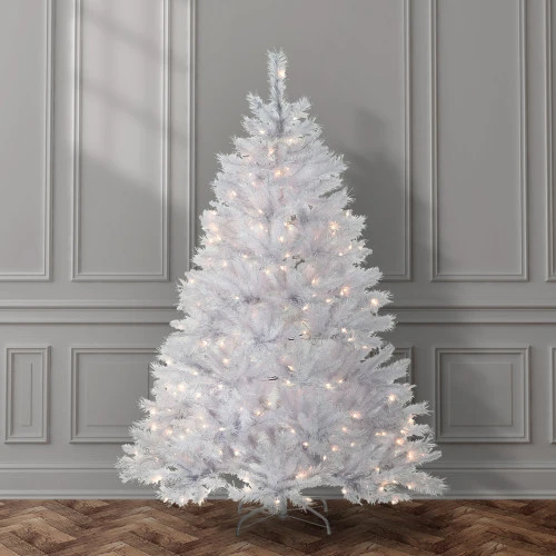 Christmas Central 6' Pre-Lit White Full Winchester Pine Artificial Christmas Tree, White Lights 2 Christmas Central 6' Pre-Lit White Full Winchester Pine Artificial Christmas Tree, White Lights - Image 2