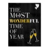 Black And Gold Time Of Year Christmas Wrapped Rectangular Wall Art Decor 30" X 20"
