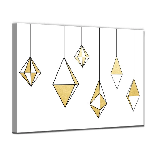White And Gold Glam Dangles Christmas Wrapped Rectangular Wall Art Decor 12" X 16" 2 White And Gold Glam Dangles Christmas Wrapped Rectangular Wall Art Decor 12" X 16" - Image 2