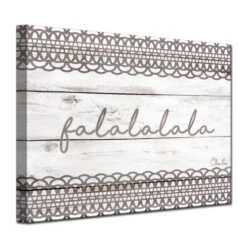 White And Gray Christmas Falala Wrapped Rectangular Wall Art Decor 16" X 20" -Christmas Decoration Store drhan vmtq137 gwc1620 3 59761.1588393474