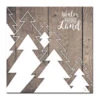 Brown And White Christmas Many Trees Wrapped Square Wall Art Decor 12" X 12"