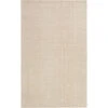 5' X 7.5' Solid Beige Rectangular Area Throw Rug