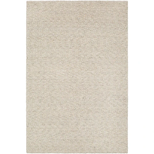 5' X 7'6" Beige And Gray Rectangular Hand Woven Wool Area Throw Rug 4 5' X 7'6" Beige And Gray Rectangular Hand Woven Wool Area Throw Rug - Image 4
