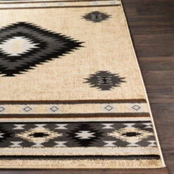 2.1' X 7.5' Ethnic Black And Brown Rectangular Area Throw Rug Runner -Christmas Decoration Store dsur par1096 2276 5 58963.1663776144