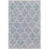 5' X 7.5' Aegean Blue And Beige Clover Patterned Rectangular Area Throw Rug