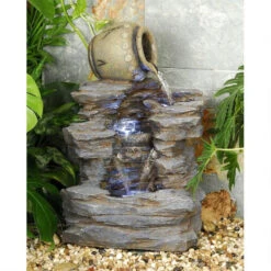 20.5" Spilling Jug Hand-Finished Cascading Outdoor Garden Fountain -Christmas Decoration Store dtosc20dw73064 4 61205.1587643981