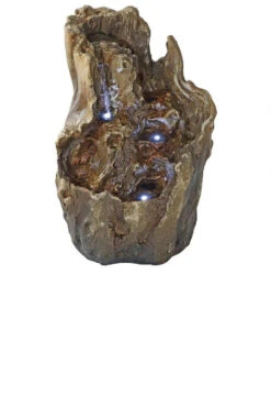 14.5" Gulch Illuminated Cascading Three-Tiered Garden Fountain