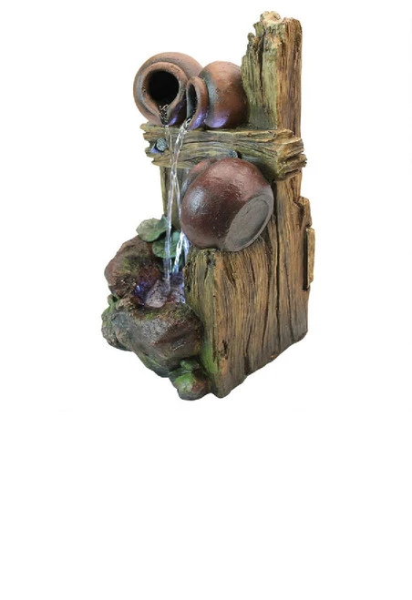 18" Ravello Three Urn Illuminated Cascading Sculptural Garden Fountain 4 18" Ravello Three Urn Illuminated Cascading Sculptural Garden Fountain - Image 4