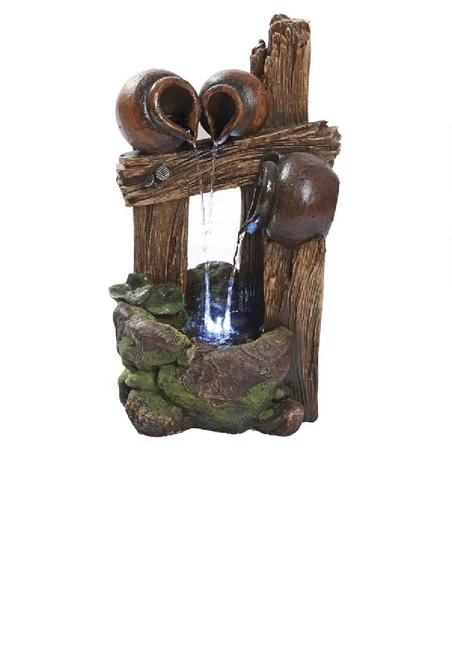 18" Ravello Three Urn Illuminated Cascading Sculptural Garden Fountain 1 18" Ravello Three Urn Illuminated Cascading Sculptural Garden Fountain