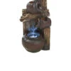 19.5" Chianti Cascading Three Urns Illuminating Garden Fountain