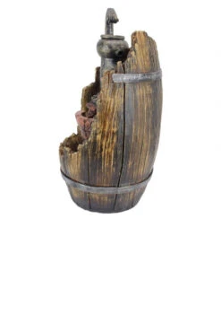 16" Illuminated Farm Barrel Cascading Sculptural Garden Fountain -Christmas Decoration Store dtosc20qn164015 3 87232.1588356940