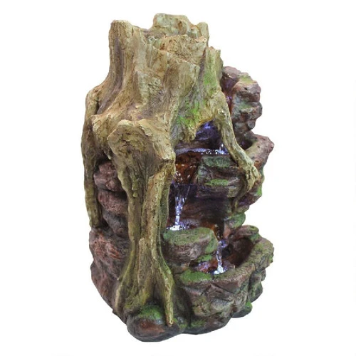 18" Willow Riverbed Illuminated Sculptural Garden Fountain 4 18" Willow Riverbed Illuminated Sculptural Garden Fountain - Image 4