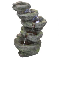 17.5" Illuminated Breakneck Falls Cascading Outdoor Garden Fountain -Christmas Decoration Store dtosc20qn164019 3 18134.1587643943
