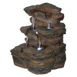19" Ramrod Bluffs Hand Finished Illuminated Outdoor Garden Fountain -Christmas Decoration Store dtosc20qn164050 16 24571.1588398465