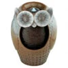 19.5" Owl Professor Cascading Outdoor Garden Fountain