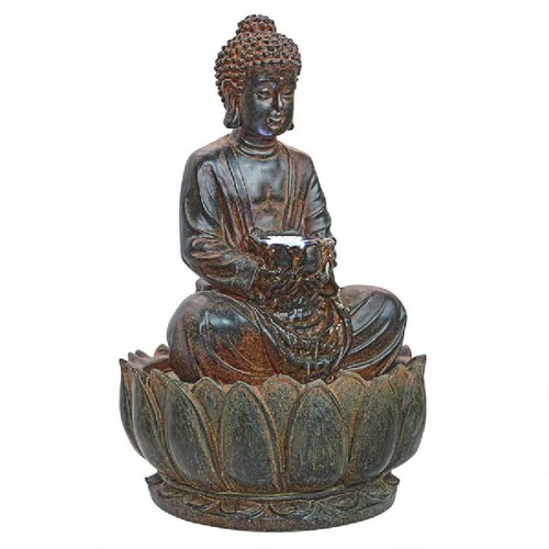 15" Buddha Peaceful Sculpture Fountain 3 15" Buddha Peaceful Sculpture Fountain - Image 3