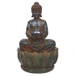 15" Buddha Peaceful Sculpture Fountain