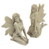 Set Of 2 Beige Marilee's And Colleen's Enchanted Garden Fairies Sculptures 11"