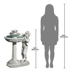 38" Child Splashing Outdoor Garden Sculptural Fountain -Christmas Decoration Store dtoscky2293 3 93939.1588374905