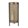 18.55" Antiqued Gold And Brown Contemporary Candle Stand