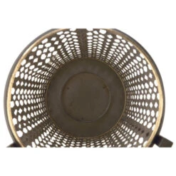 18.55" Antiqued Gold And Brown Contemporary Candle Stand 9 18.55" Antiqued Gold And Brown Contemporary Candle Stand -Christmas Decoration Store dtri 19695 4 20063.1588359283