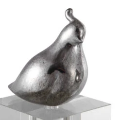 Set Of 3 Silver Metal Bird Statues With Crystal Bases 7" -Christmas Decoration Store dutm2017547 2 29138.1588374305